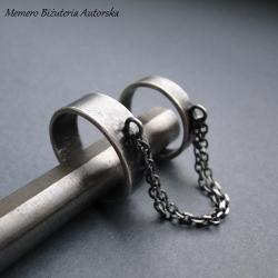 srebro,łańcuch,podwójny - Pierścionki - Biżuteria