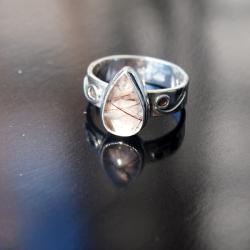 pierścionek,srebrny,z kwarcem - Pierścionki - Biżuteria
