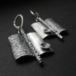kolczyki srebrne,biżuteria autorska,art clay - Kolczyki - Biżuteria
