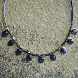 naszyjnik z kyanitami,niebieski,indygo - Naszyjniki - Biżuteria