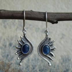 kolczyki z kyanitami,niebieskie,bajkowe - Kolczyki - Biżuteria