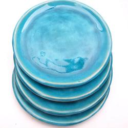 talerze,komplet naczyń,naczynia kolorowe - Ceramika i szkło - Wyposażenie wnętrz