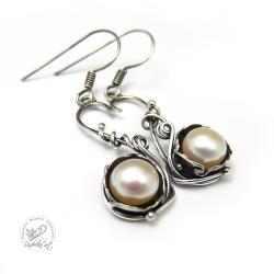 Romantyczne kolczyki z perłą - Kolczyki - Biżuteria