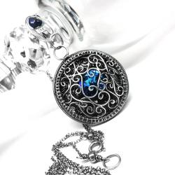 Oryginalny,dwustronny wisior z kryształami Swarov - Wisiory - Biżuteria