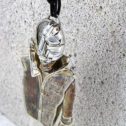 metaloplastyka,rzeźba srebrna,rękodzieło,techni - Naszyjniki - Biżuteria