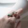 Pierścionki pierścionek ze szmaragdem,zielony pierścionek