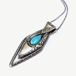 turkus,wisior,handmade - Naszyjniki - Biżuteria