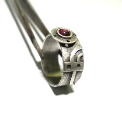 pierścień,srebro,inustrial,steampunk - Pierścionki - Biżuteria