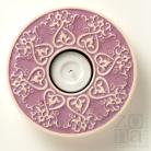 Ceramika i szkło ceramiczny lampion,świecznik,ornament,fiolet