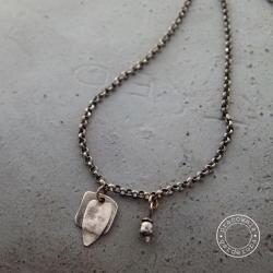 srebro,serce,serduszko,oksydowany,minimalistyczny - Naszyjniki - Biżuteria