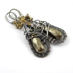 kolczyki,złote,metaliczne,eleganckie,wrapping,bal - Kolczyki - Biżuteria