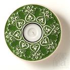 Ceramika i szkło ceramiczny lampion,świecznik,ornament,zielony