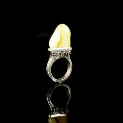 srebro ze złotem,pierścionek,wisiorek - Pierścionki - Biżuteria