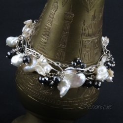 zestaw bransolet,biżuteria wielofunkcyjna,perły - Bransoletki - Biżuteria