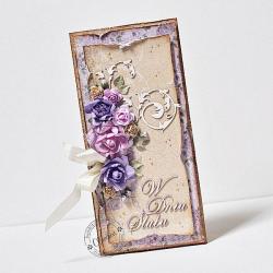 ślub,kartka,pudełko,róże - Kartki okolicznościowe - Akcesoria