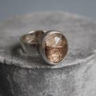 Pierścionki pierścionek srebro 925 retro vintage kwarc rutyl