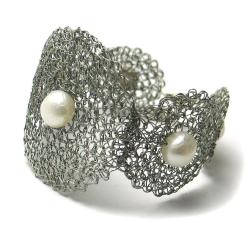 bransoletka,perły,elegancka,romantyczna, - Bransoletki - Biżuteria