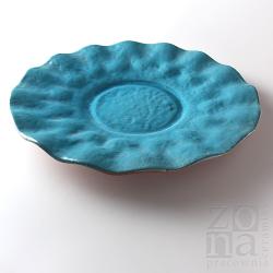 patera,ceramiczna,ręcznie wykonana,turkusowa - Ceramika i szkło - Wyposażenie wnętrz