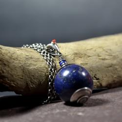 niebieski naszyjnik,z kamieniami, - Naszyjniki - Biżuteria