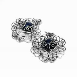 delikatne kolczyki z lapis lazuli - Kolczyki - Biżuteria