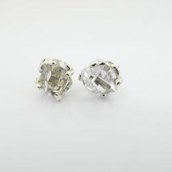 diament z herkimer,srebro - Kolczyki - Biżuteria