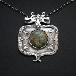 opal etiopski,biżuteria artystyczna,anna fidecka - Wisiory - Biżuteria