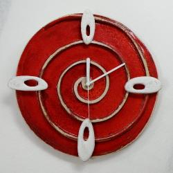zegar wiszący,zegar,ceramika artystyczna,art - Zegary - Wyposażenie wnętrz