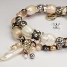 Bransoletki bransoleta,srebro,perły