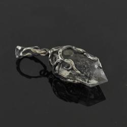 kryształ,tybetański,kwarc,subtelny,inkluzje - Wisiory - Biżuteria
