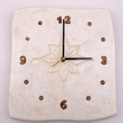 zegar ceramiczny,zegar z gliny - Zegary - Wyposażenie wnętrz