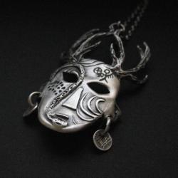 szaman,wisior srebrny,biżuteria artystyczna, - Wisiory - Biżuteria