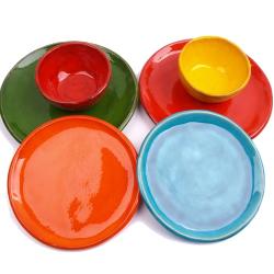 talerze ceramiczne,kolorowe talerze - Ceramika i szkło - Wyposażenie wnętrz