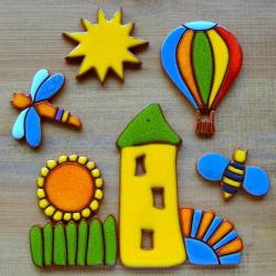 słoneczne,wiosenne,wieś,słonecznik,magnesy - Ceramika i szkło - Wyposażenie wnętrz