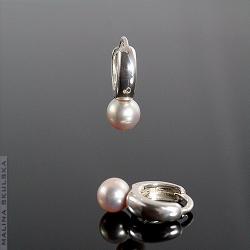 kolczyki,srebrne,perła naturalna - Kolczyki - Biżuteria