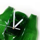 Zegary szklany zegar,zegar z butelek,zielony zegar,