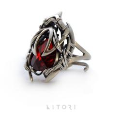 srebrny pierścionek,biżuteria,unikatowy,litori - Pierścionki - Biżuteria