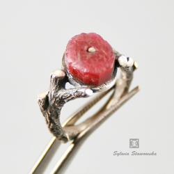 srebro,handmade,rubin - Pierścionki - Biżuteria