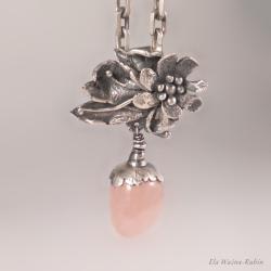 kwiat,kwarc,artjewellery,pendant,handmade - Wisiory - Biżuteria