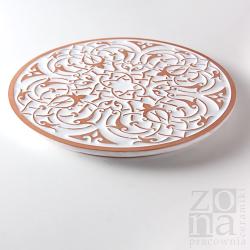 ceramiczna patera,misterny ornament,biały - Ceramika i szkło - Wyposażenie wnętrz