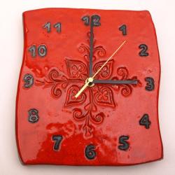 zegar ceramiczny,zegar,kafel,dekor - Zegary - Wyposażenie wnętrz
