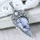 Wisiory Srebrny wisior z agatem dendrytowym i perłą