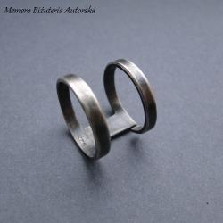 srebro,knuckle ring,midi ring,oksydowany - Pierścionki - Biżuteria