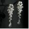 Kolczyki ślubne kolczyki z kwiatami Swarovski srebro