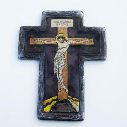 Beata Kmieć,ikona,krzyż,ceramika,Chrystus - Ceramika i szkło - Wyposażenie wnętrz