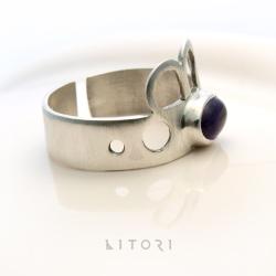 srebrny pierścionek,minimalistyczny,unikatowy - Pierścionki - Biżuteria
