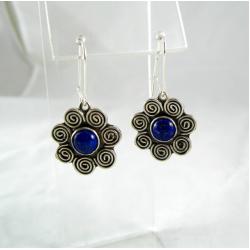 Kolczyki srebrne z lapis lazuli - Kolczyki - Biżuteria