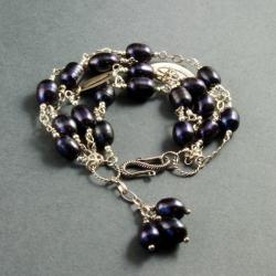 srebrne bransoletka z perłami - Bransoletki - Biżuteria