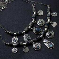 handmade,ze srebra,etno,charmsy - Komplety - Biżuteria