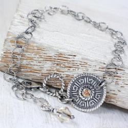 Srebrna bransoletka z cyrkonią,Swarovski - Bransoletki - Biżuteria