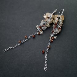 długie,kobiece kolczyki z cytrynem - Kolczyki - Biżuteria